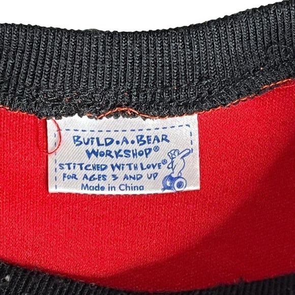 BUILD A Bear Workshop Black Bear 16" Plush Animal Shorts Pants Skate T-Shirt - Picture 10 of 15